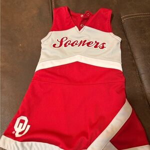 Sooners Kids Cheer Dress - Red and White